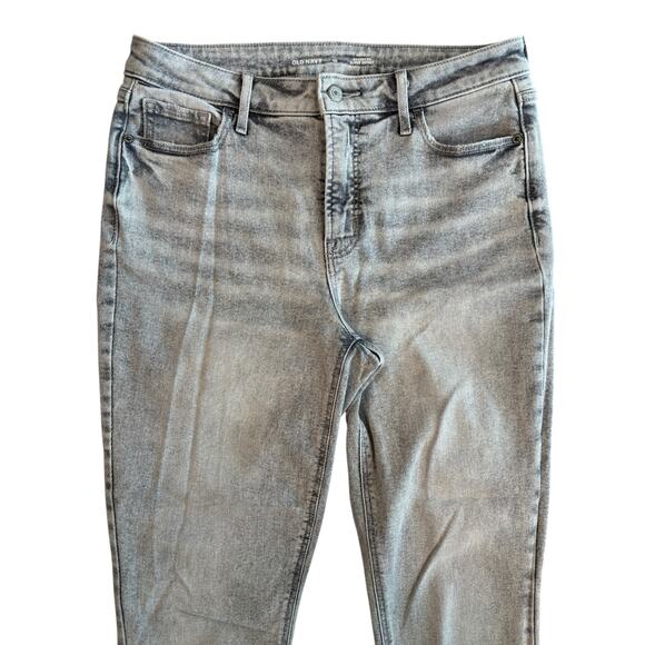 OLD NAVY GRAY ROCKSTAR SUPER SKINNY JEANS SIZE 10 - Picture 2 of 6